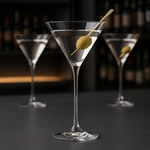 Set of 4 - Slimline Martini Glasses