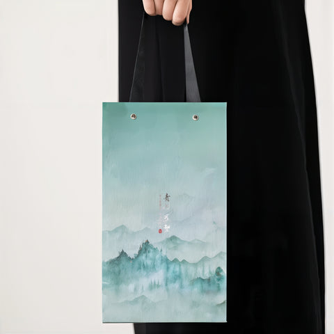 طقم هدايا قهوة إسبريسو أزرق ريفي مصنوع يدويًا من 3 قطع