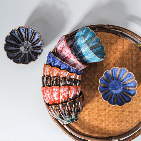 مجموعة شل - أكواب شاي فاخرة مصنوعة يدويًا