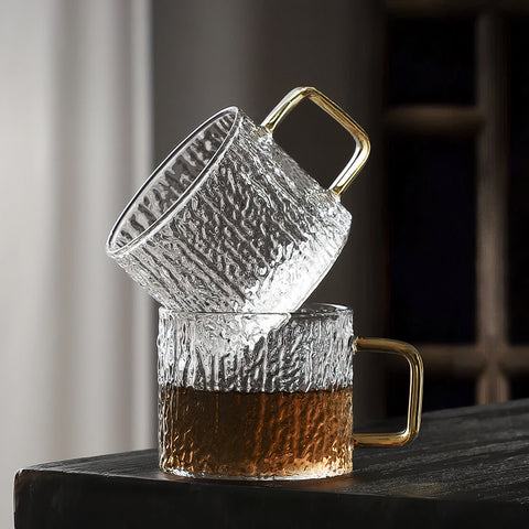 Elegantes tazas de cristal para espresso