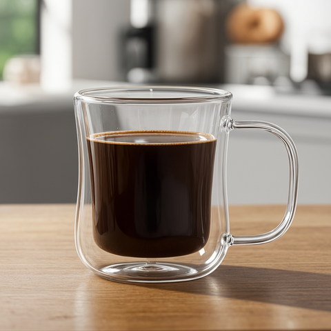 Tazze da caffè in vetro a doppia parete