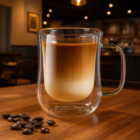 Tazze da caffè in vetro a doppia parete