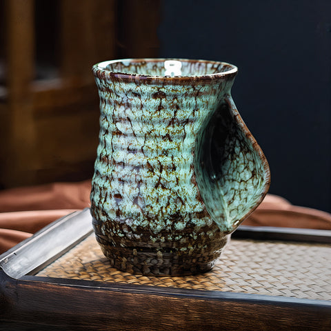 Tazas de café abstractas de cerámica grandes