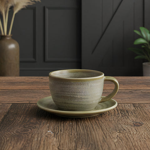 Tazza da caffè in porcellana verde acqua - 285 ml