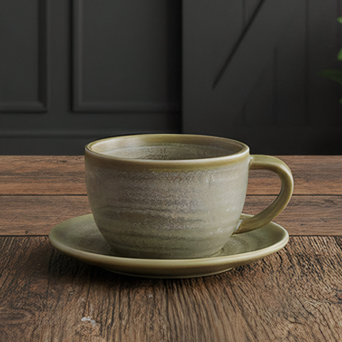 Tazza da caffè in porcellana verde acqua - 285 ml