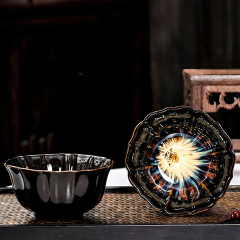 مجموعة شل - أكواب شاي فاخرة مصنوعة يدويًا