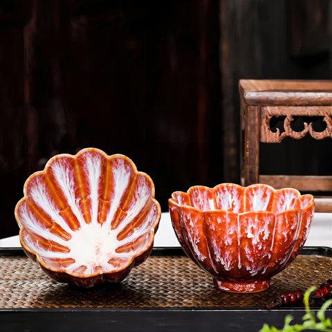 مجموعة شل - أكواب شاي فاخرة مصنوعة يدويًا