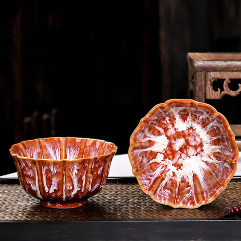 مجموعة شل - أكواب شاي فاخرة مصنوعة يدويًا