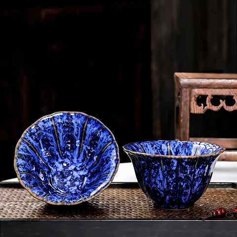 مجموعة شل - أكواب شاي فاخرة مصنوعة يدويًا