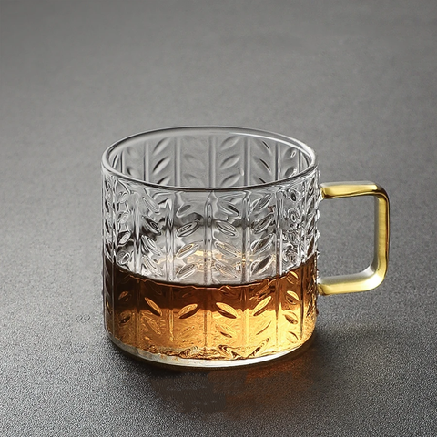 Elegantes tazas de cristal para espresso