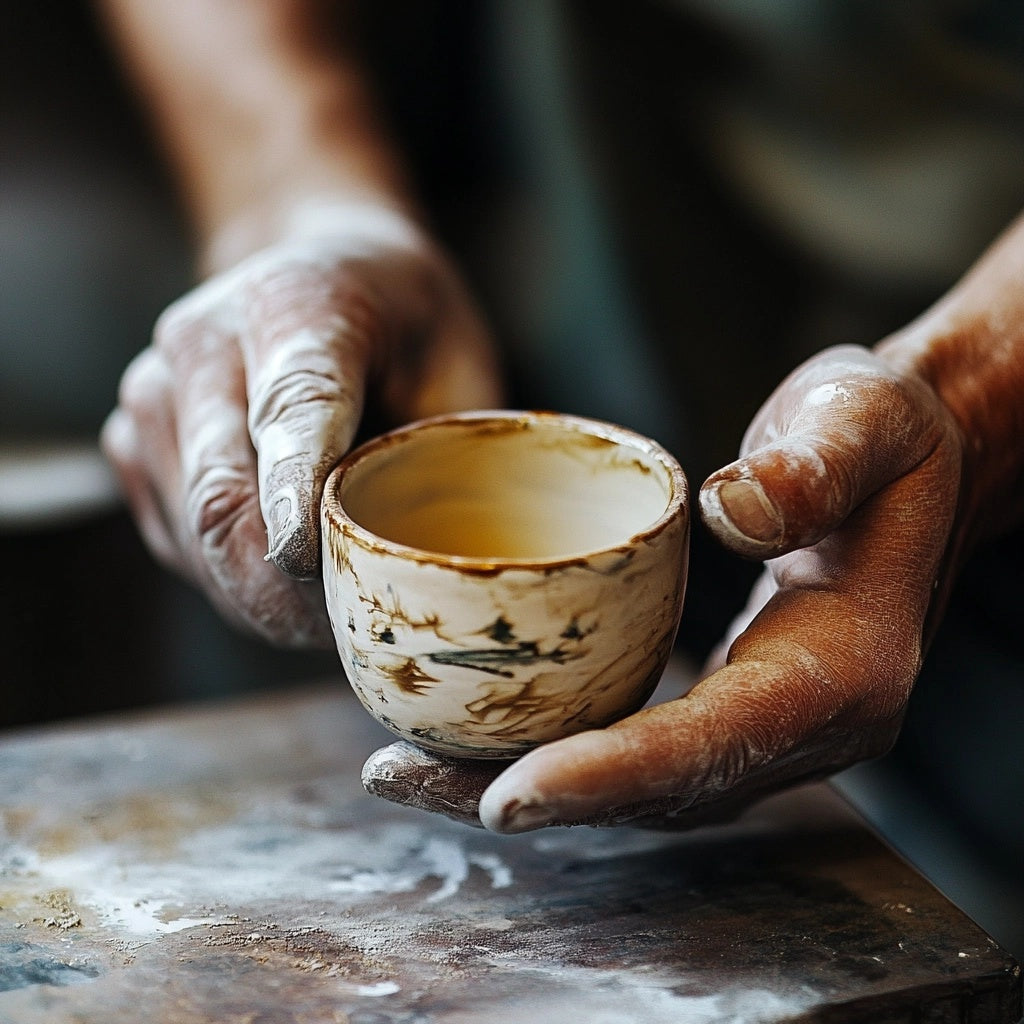 Handmade Rustic 6 Piece Espresso Cup Gift Set - Gifts For Coffee