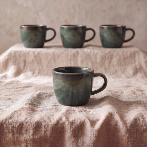 Tazzina da caffè espresso in porcellana verde acqua - 85 ml