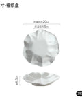 Crumpled White Dinner Plates