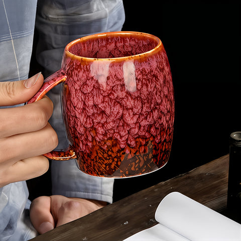 Tazas de café retro con contraste radiante