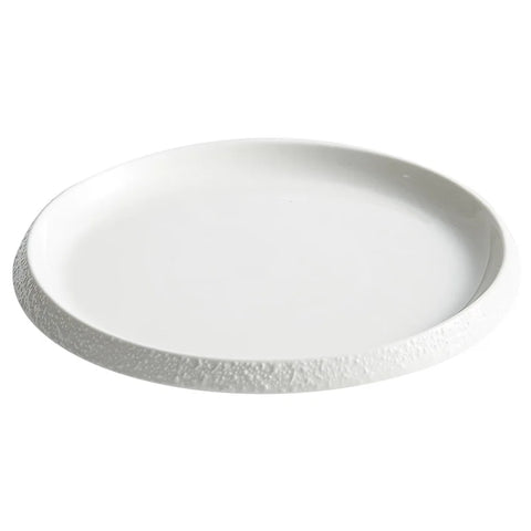 Stone-Edge White Dinner Plates