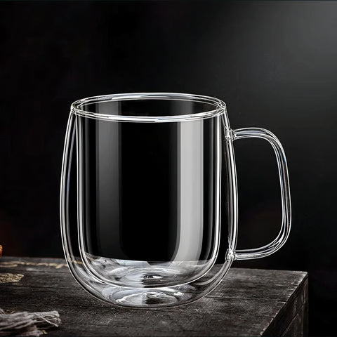 Tazas de café de vidrio de doble pared