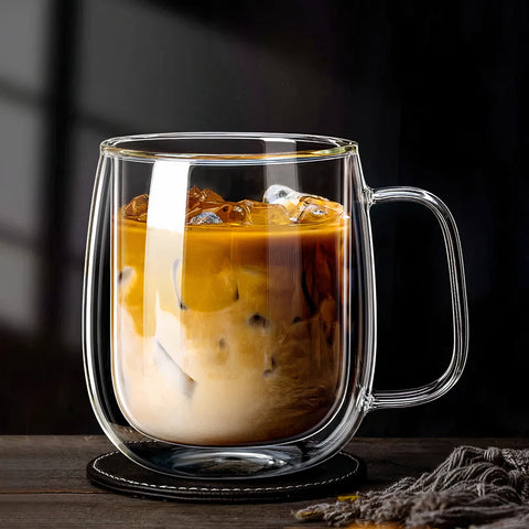 Tazas de café de vidrio de doble pared