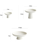 Footed White Serving Bowls