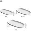 Stone-Edge Oval Serving Plates