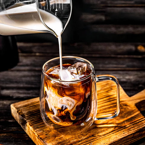 Tazas de café de vidrio de doble pared