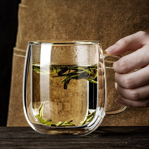 Tazas de café de vidrio de doble pared