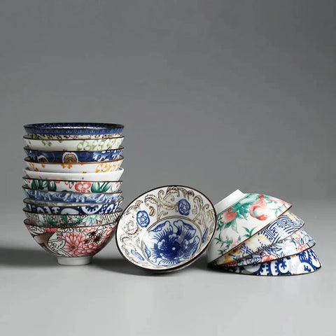 Vintage Chinese Porcelain Tea Cups