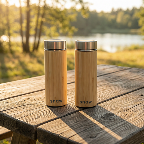 Natural Bamboo Insulated Tall Travel Mug