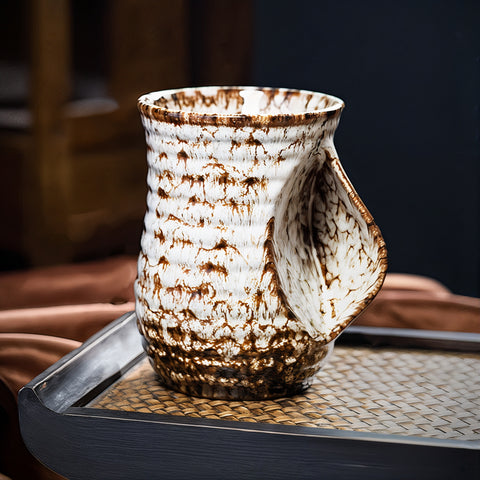 Tazas de café abstractas de cerámica grandes