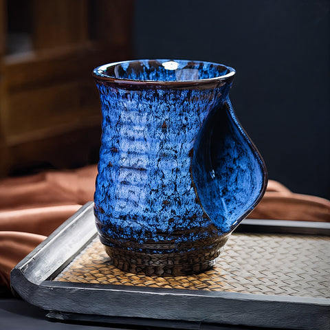 Tazas de café abstractas de cerámica grandes