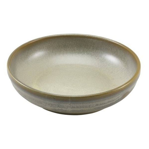 Ciotola a coppa Terra in porcellana grigio opaco, 20 x 5,3 cm | Confezione da 6