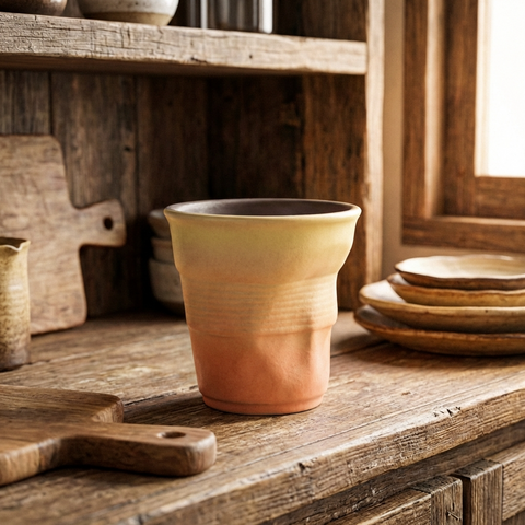 Tazzine da caffè espresso contemporanee schiacciate