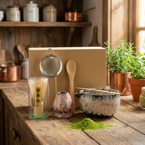 Rustic Marble Matcha Tea Set