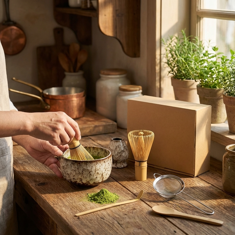 Rustic Marble Matcha Tea Set