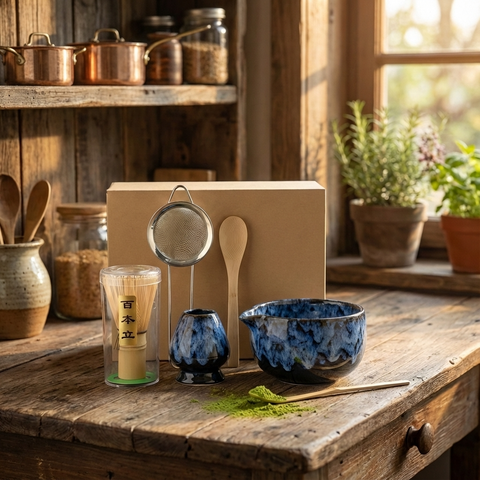 Rustic Marble Matcha Tea Set