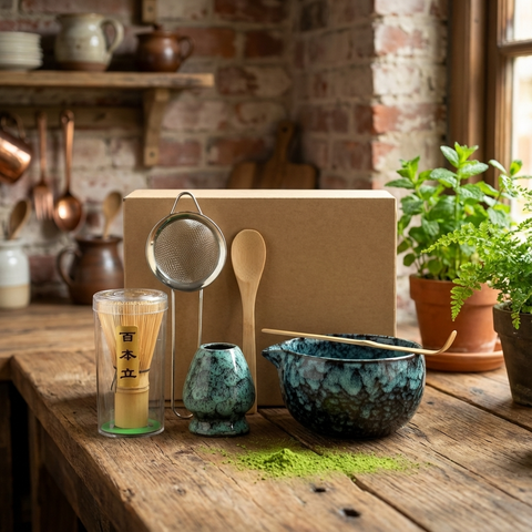 Rustic Marble Matcha Tea Set