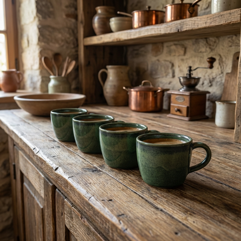 Tazzina da caffè espresso in porcellana verde acqua - 85 ml