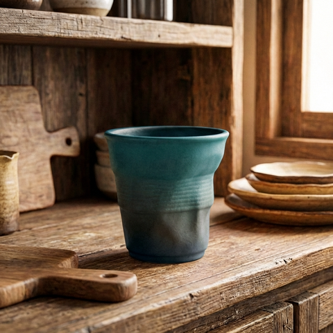 Tazzine da caffè espresso contemporanee schiacciate