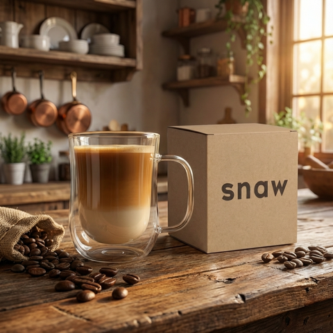 Tazze da caffè in vetro a doppia parete