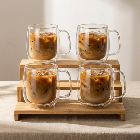 Tazze da caffè in vetro a doppia parete