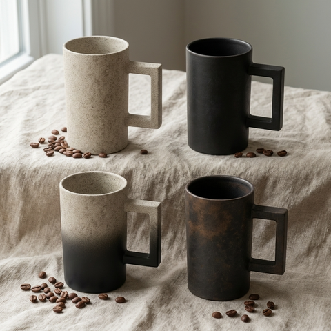 Tazas de café industriales vintage