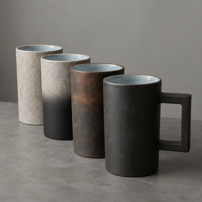 Vintage Industrial Coffee Cups