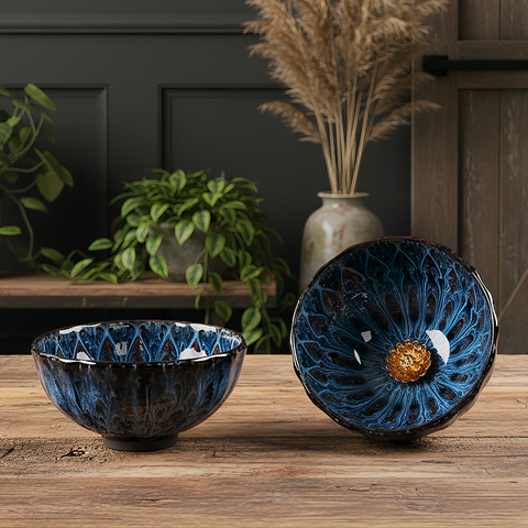 Premium Handmade Tea Cup With Golden Lotus