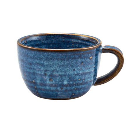 Tazza da caffè in porcellana blu acqua e oro - 220 ml