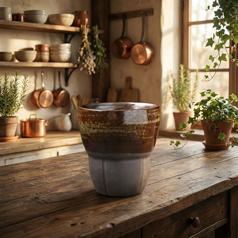 أكواب قهوة مائلة ريفية