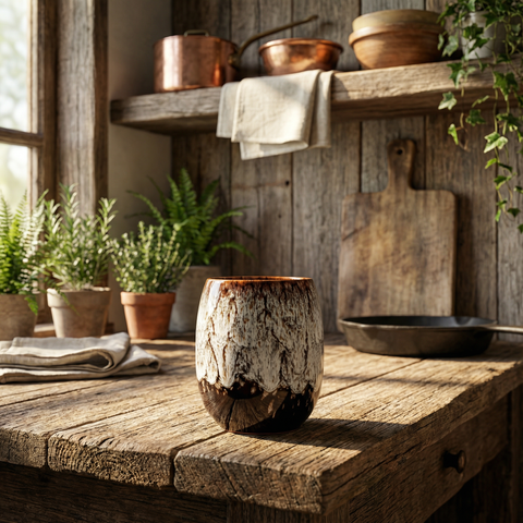 أكواب قهوة رخامية ريفية عتيقة