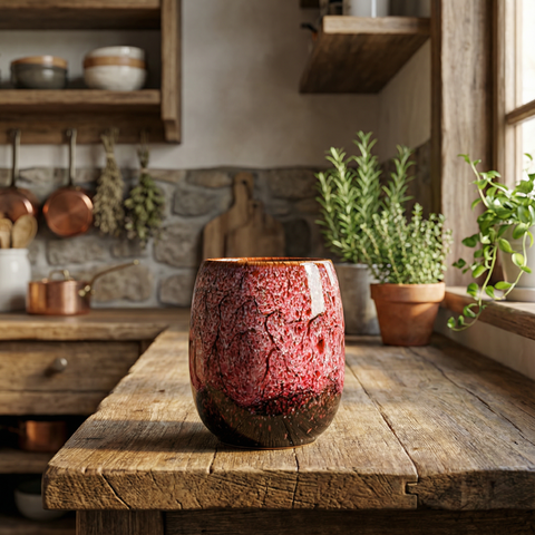 أكواب قهوة رخامية ريفية عتيقة